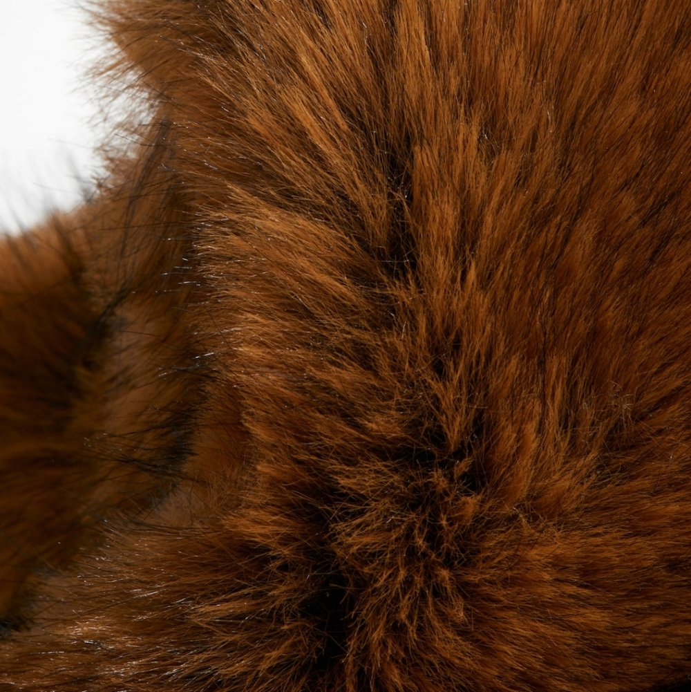 Brand New h&m fluffy faux fur scarf in brown - Picture 7 of 8
